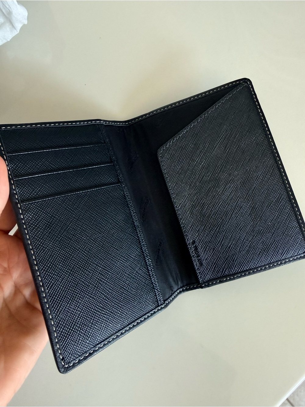 Coach Signature Canvas Passport Holder - Black/Gray - Picture 3 of 3
